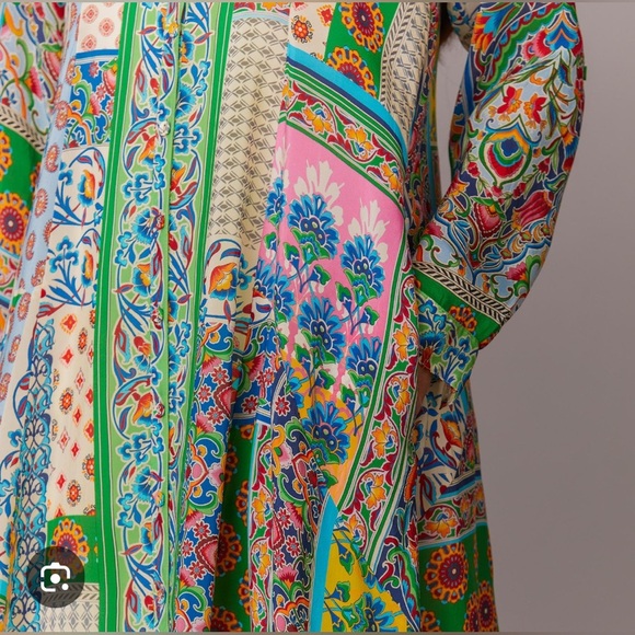 Johnny Was Diskana Dena Multicolor Patchwork Slip dress, NWOT - Picture 9 of 15